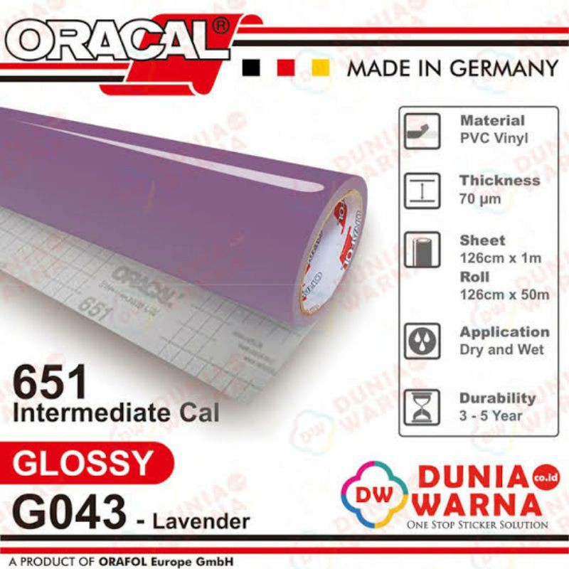 STICKER SKOTLET ORACAL LAVENDER 043 DOFF / GLOSS