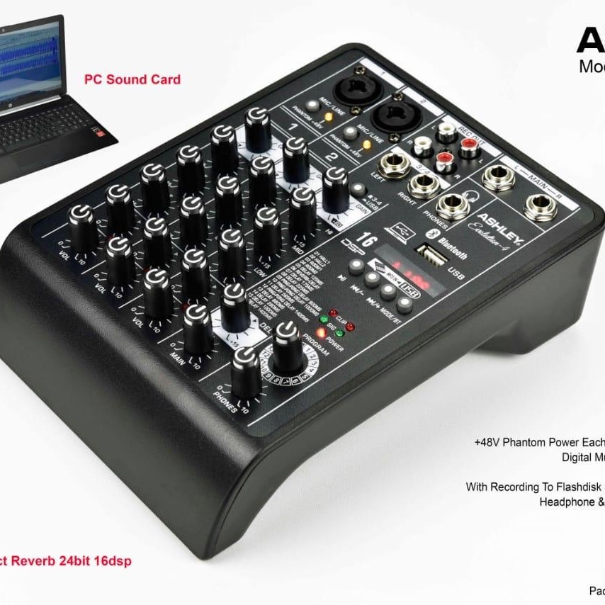 mixer mini audio ashley evolution4/evolution 4 with soundcard