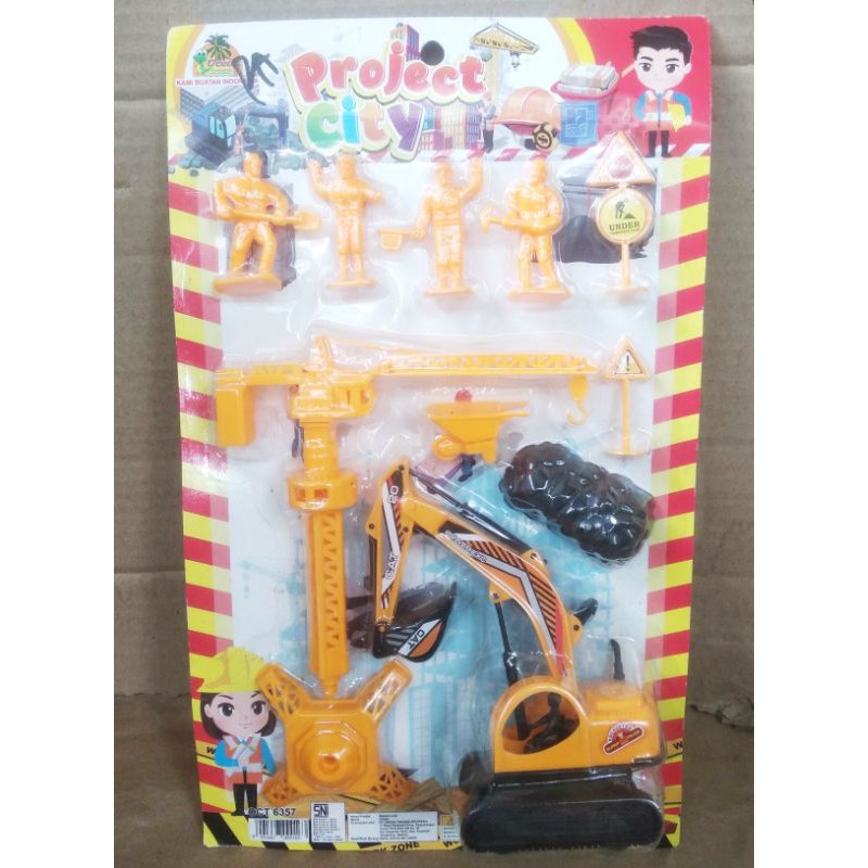 MAINAN MOBIL KONTRUKSI BECO / DOZER 1 SET
