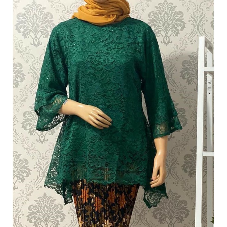 ATASAN KEBAYA BROKAT/KRBAYARINJANI REAL PICK _KEBAYA BROKAT/KEBAYA MODERN/BAJU WANITA/BAJU KEBAYA-6