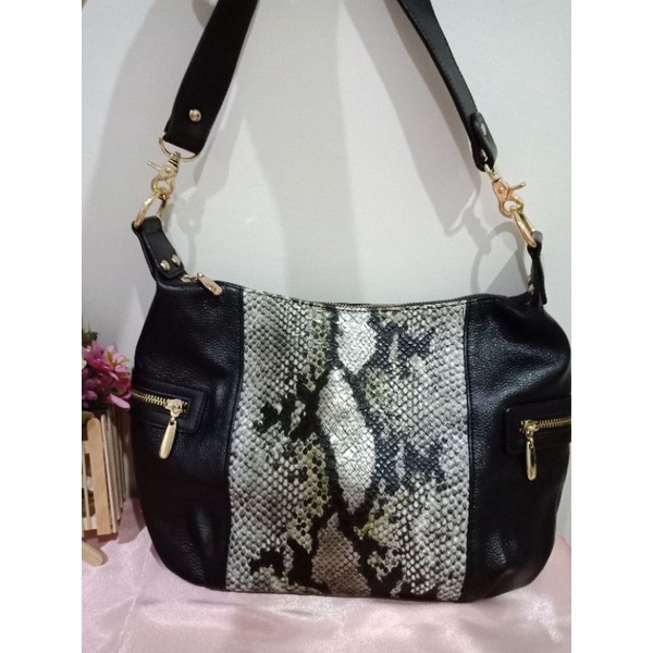 TAS KULIT ASLI MOTIF ULAR PRELOVED/PL/SECOND