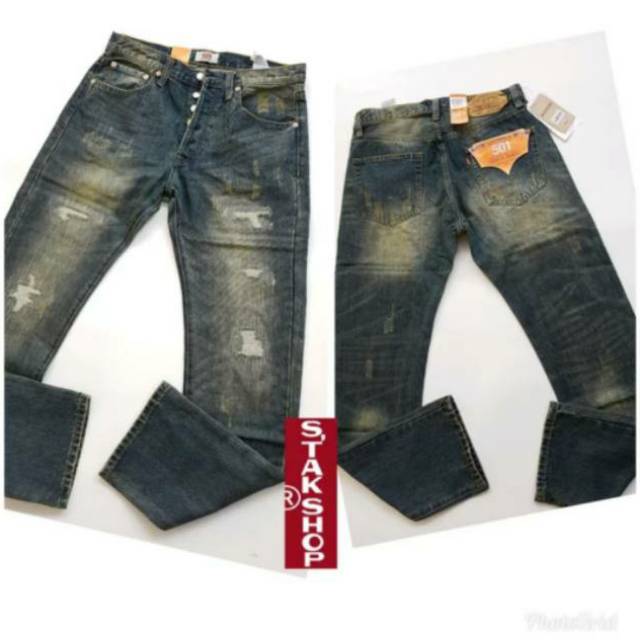 Celana Levis 501 robek2 import original
