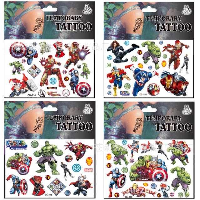 J3 - Stiker tato motif kartun tattoo stickers water transfer