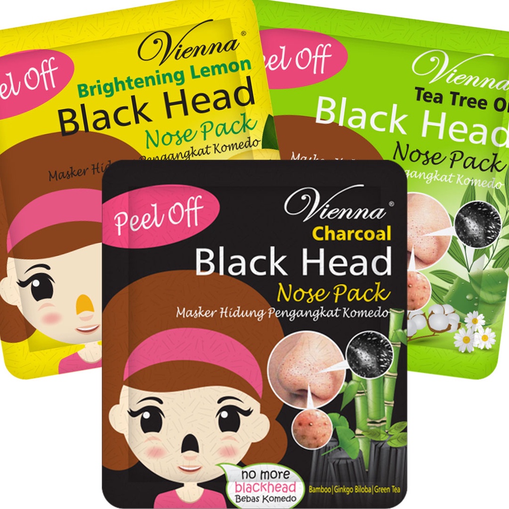 Vienna Black Head Nose Pack 10mL / Masker Hidung Pengangkat Komedo