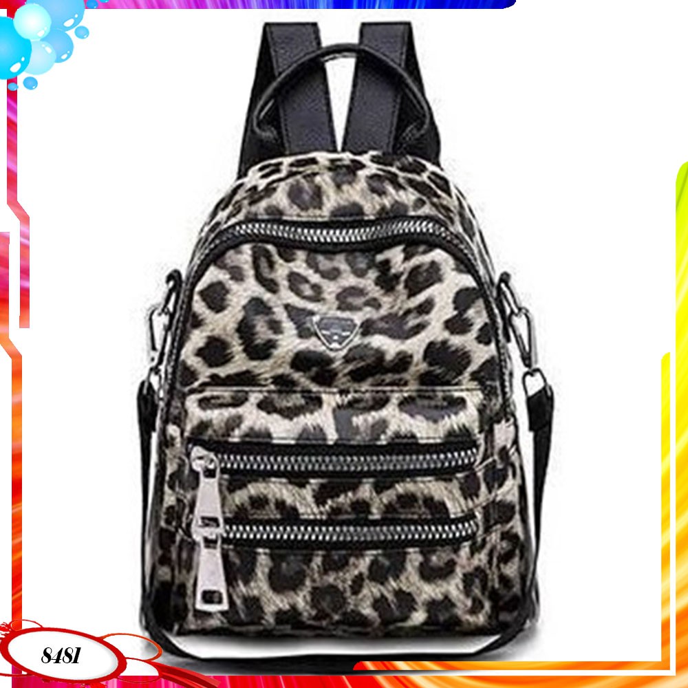 ZC8481 1KG BISA 2TAS TAS PUNGGUNG MOTIF LEOPARD TAS BATAM RANSEL FASHION WANITA TAS IMPORT
