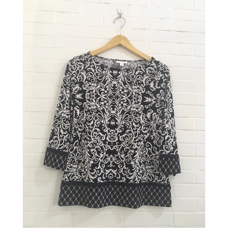 Charter Club Printed Blouse (not zara uniqlo h&m mango)