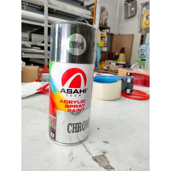 Cat spray chrome asahi chrome effect. chrome kaca. cat pylox chrome