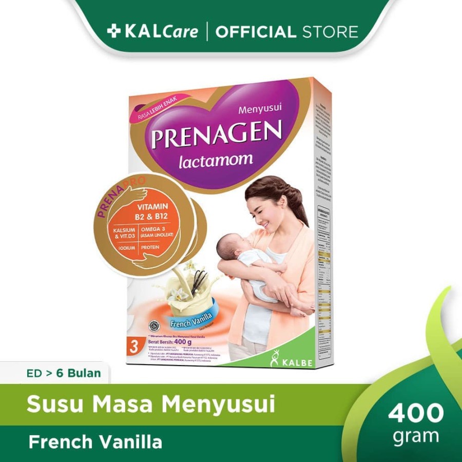 PRENAGEN LACTAMOM SUSU IBU MENYUSUI 400 GRAM RASA VANILLA / COKLAT 360GR