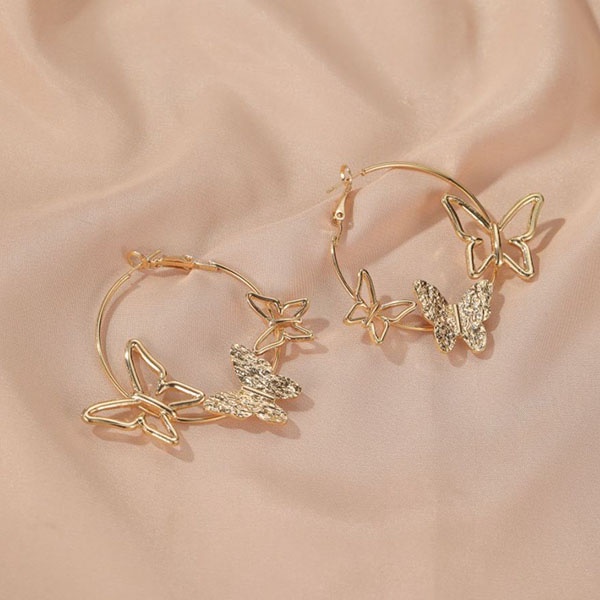 anting kupu kupu three butterfly earrings (3f4) jan279