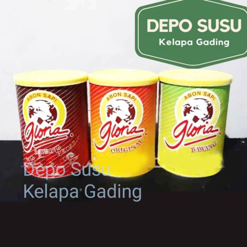 Abon Sapi Gloria 250gr Original Pedas Bawang | Ayam 250 gr Viral Gram Halal