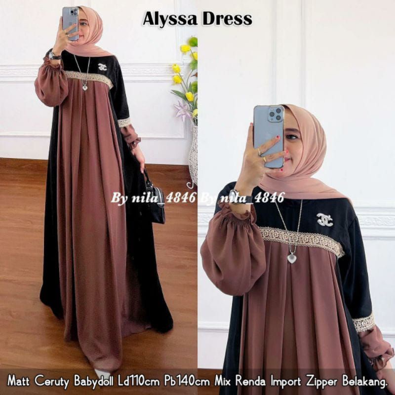 ALYSSA DRESS // GAMIS CERUTY FARIASI RENDA // GAMIS BEST SELLER