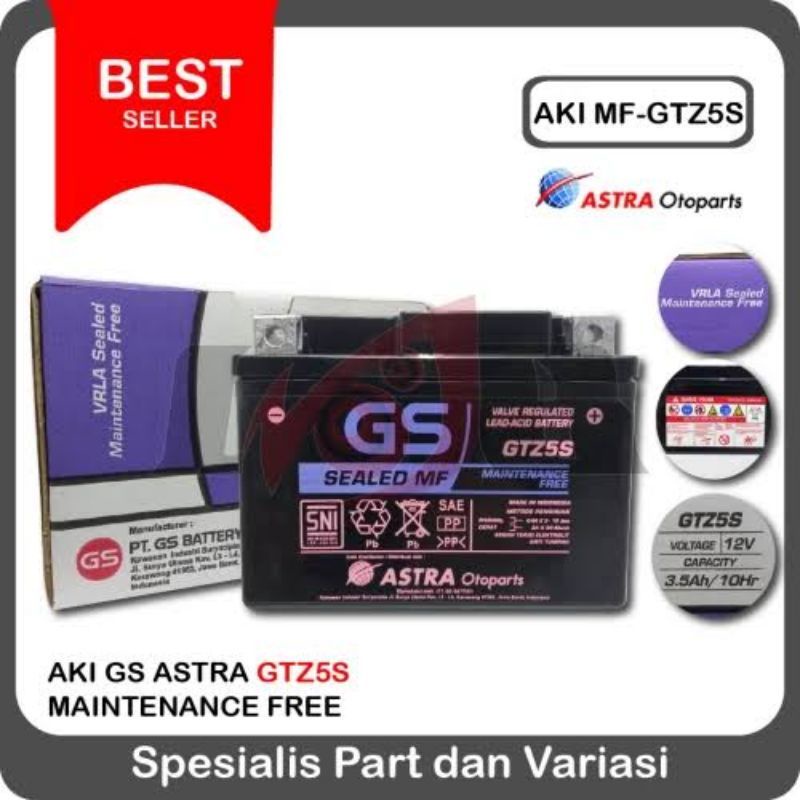 AKI MOTOR GTZ5S GS ASTRA ORIGINAL