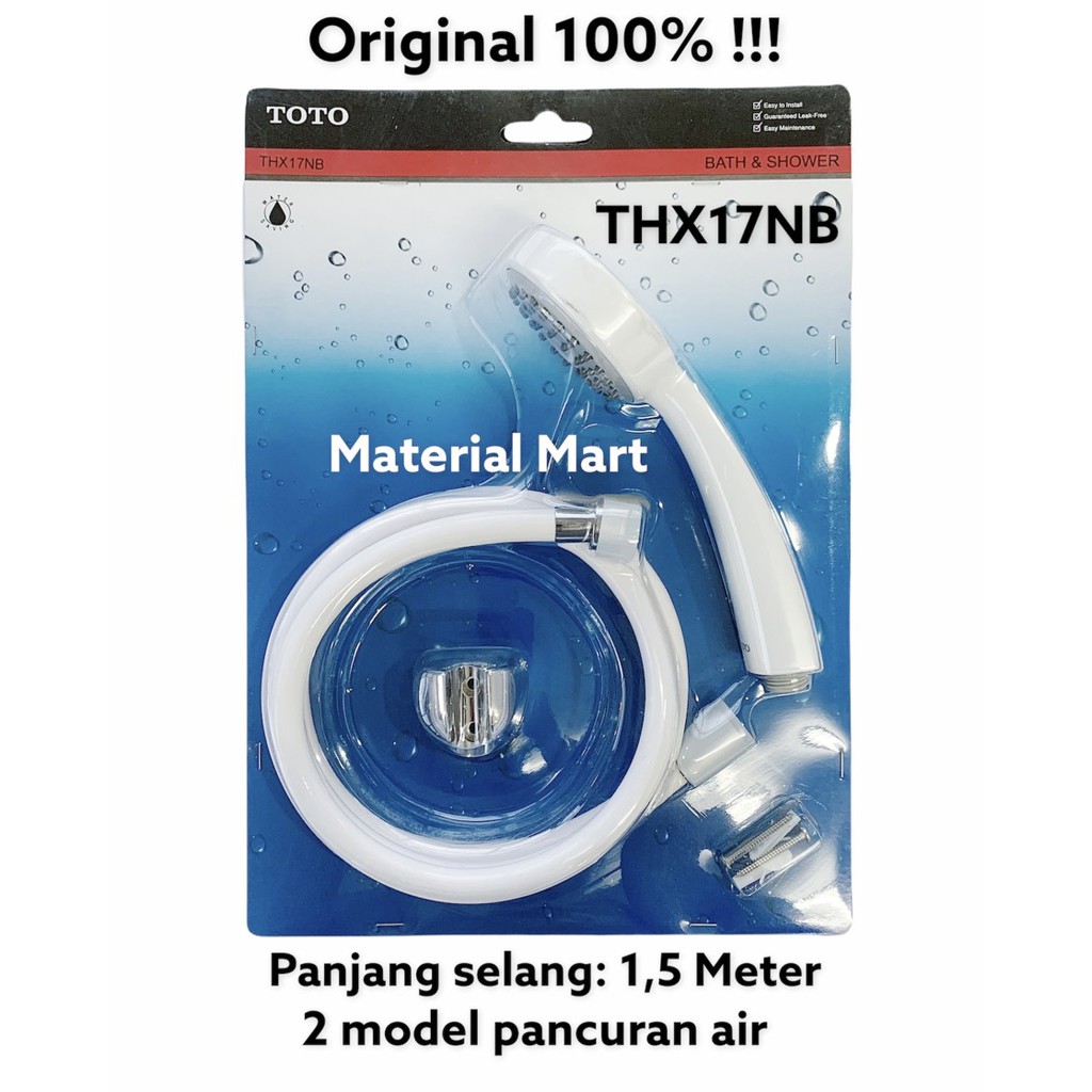 Hand Shower TOTO ORIGINAL THX | Shower Kamar Mandi WC | Shower Mandi | Material Mart