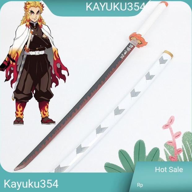 Pedang Nichirin Rengoku Kimetsu No Yaiba Anime Demon Slayer Cosplay