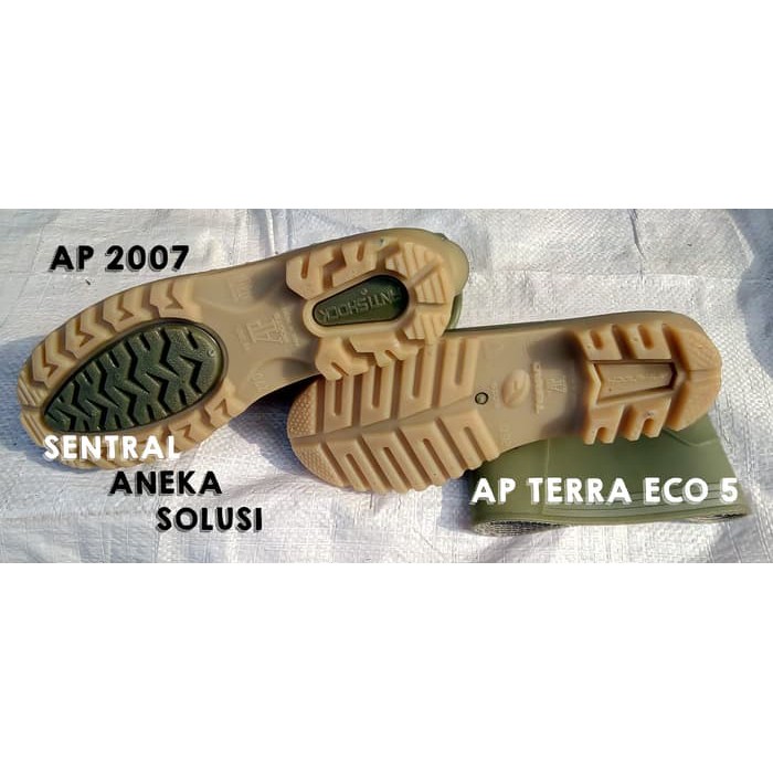 sepatu ap boots pendek wg 2007 / terra eco 5 green hijau apd medis / cleaning tinggi sedang 30 cm an