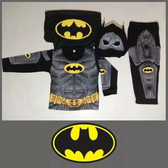 Kostum baju anak Batman topeng kain terbaru terlaris / baju anak batman