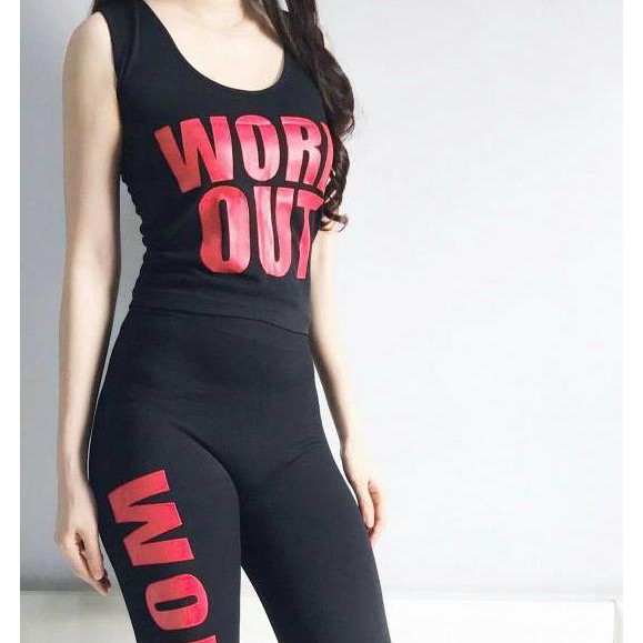 ב TOP PRODUK WORKOUT SET /Baju Senam Murah/ Baju Zumba Original/ Setelan Senam Wanita Import GGI4...