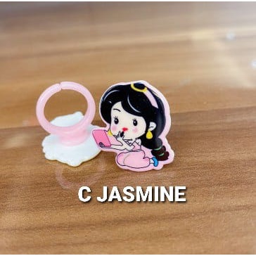 CINCIN CHIBI PRINCESS AKSESORIS ANAK KOREA IMPOR MAINAN ANAK PRINCES ELSA CINDERELLA RAPUNZEL MERMAID LUCU