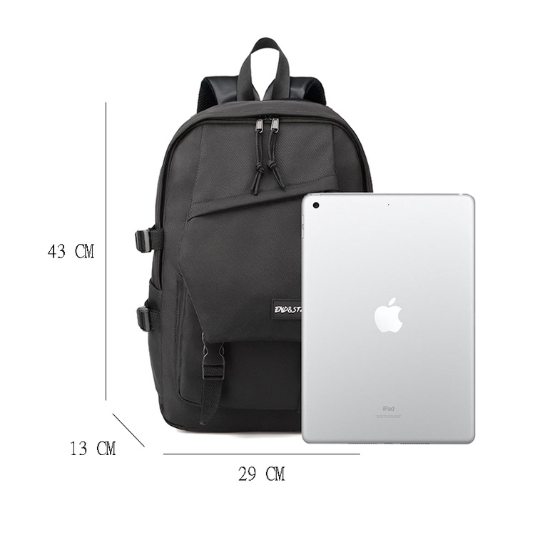 Tas Ransel Kerja Sekolah Laptop Pria Bahan Kanvas Premium Stylish Fashionable Korea