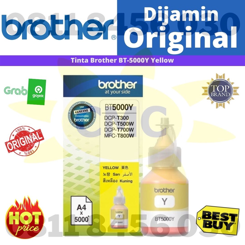 Tinta Brother BT-5000Y Yellow