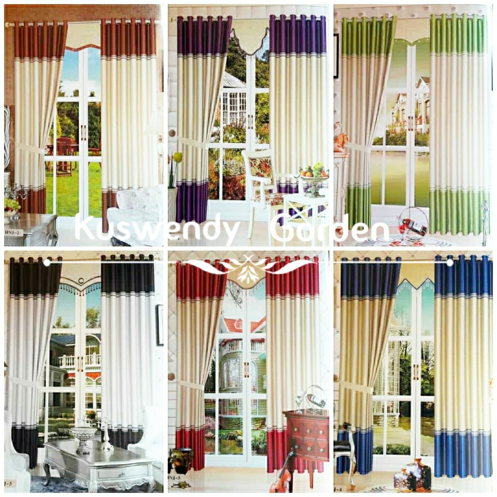 Gorden Blackout Flat 100 x 250 cm Tinggi 2.5 meter Hordeng Jendela Pintu Tirai Minimalis