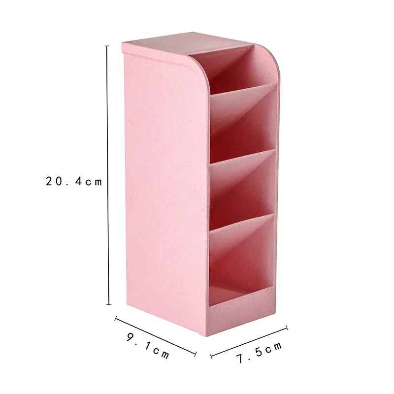 Ins Macaron Desktop Pens Brush Organizer / Student Stationery Holder Divider Organizer / School Supplies Storage Box