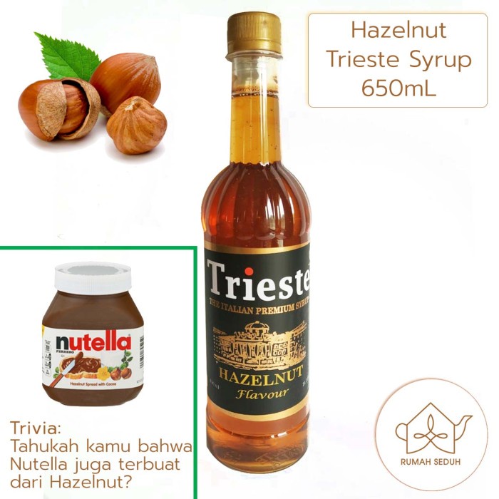 

650 mL Hazelnut Sirup merk Trieste Syrup Original