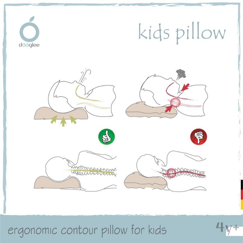 Dooglee KIDS PILLOW / Bantal Anak 4y+ / Bantal Anak 100% Latex / Bantal Anak Dooglee