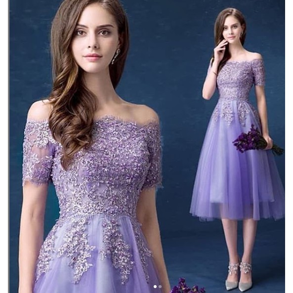 dress party ungu sabrina