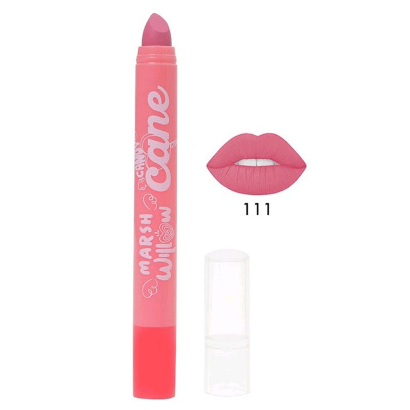 Marshwillow Candy Cane Matte Lip Crayon Red Ver 111 by Natasha Wilona, Lipstik
