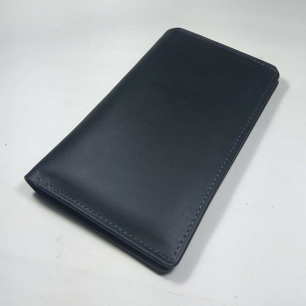 dompet medium unisex kulit asli warna hitam medium wallet 3 4 philo