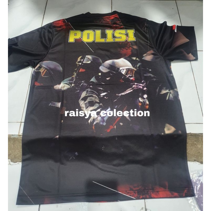 kaos polisi bahan jersey / kaos polri sablon / kaos polisi premium