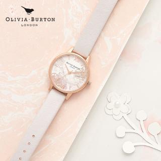 Olivia Burton Jam  Tangan  Quartz Analog Dial Bulat Hias  