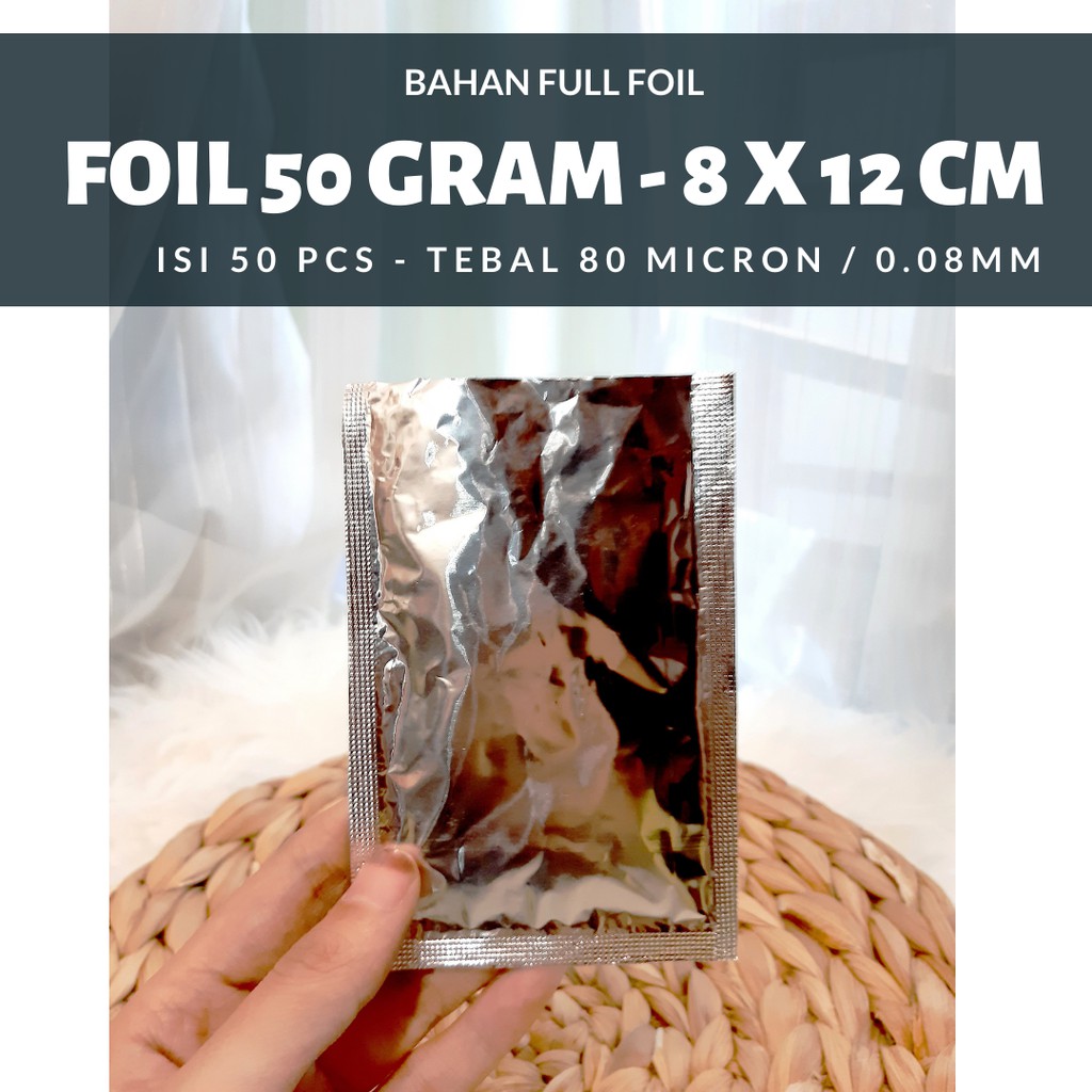 Jual Aluminium Foil Sachet - Bungkus Makanan Aluminium Foil - Aluminium Foil 8x12 cm