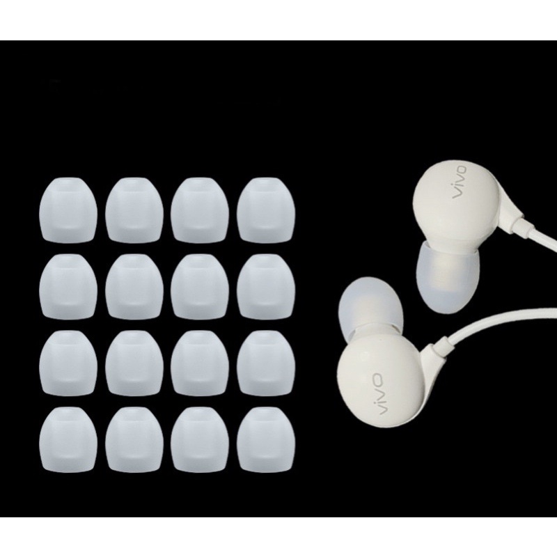 sepasang earbud earphone headseat silikon