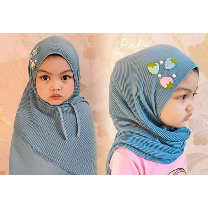 Pashmina plisket anak payet bunga - pashmina anak murah