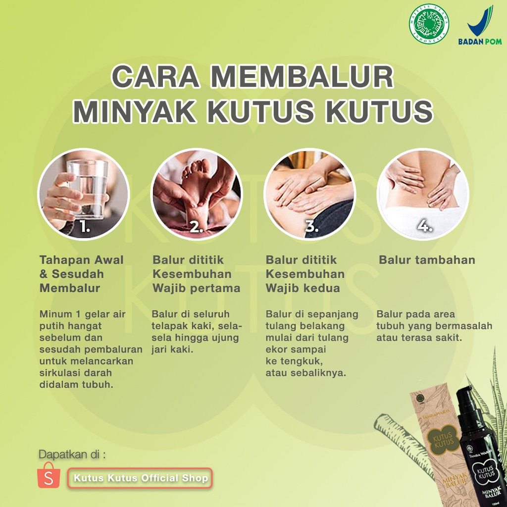 Minyak Kutus Kutus Tamba Waras Herbal Organic - 100ml (KEMASAN BARU)