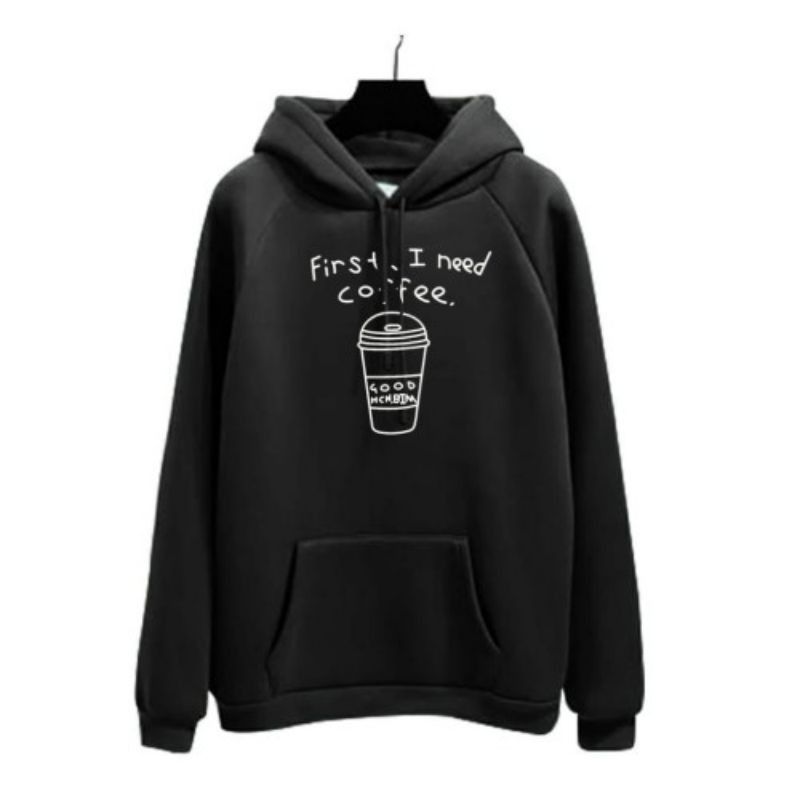 Sweater Hoodie Wanita Pria Sweeter Oversize Cowok Cewek Murah COFFE