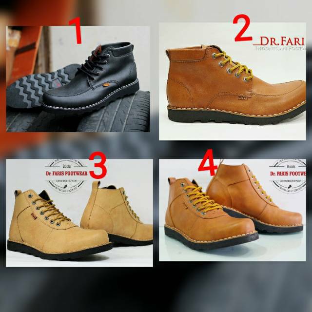 sepatu boots sepatu kulit sepatu Dr faris