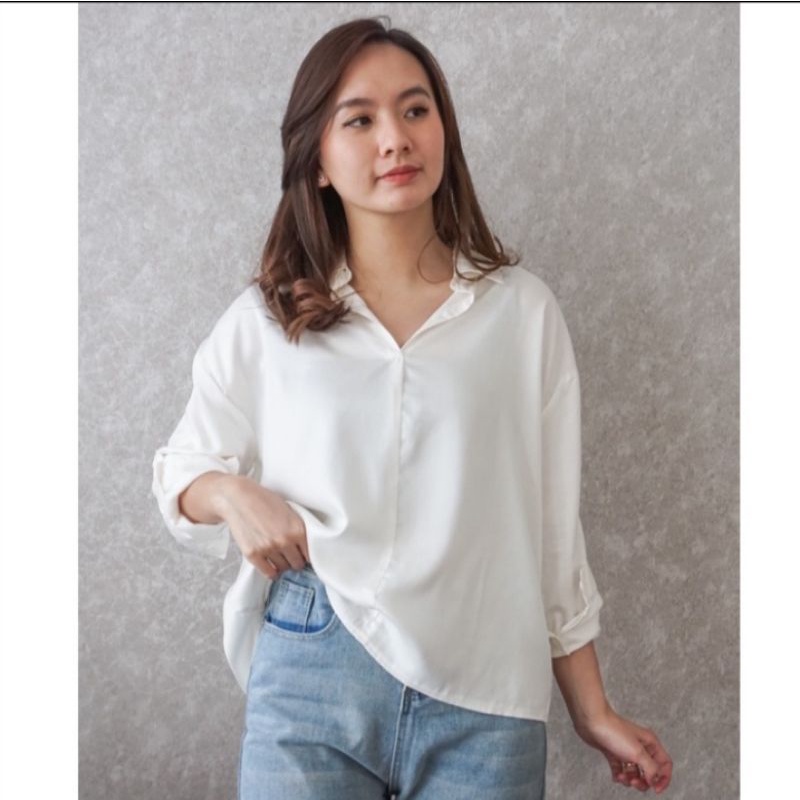 Severli Briel Blouse Katun Lengan Panjang