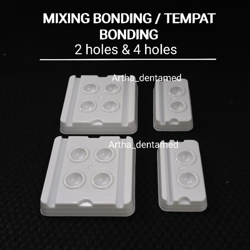 DENTAL MIXING BONDING CONTAINER TRAY 2 &amp; 4 HOLES / TEMPAT KOTAK LEM ORTHO / TEMPAT ETSA