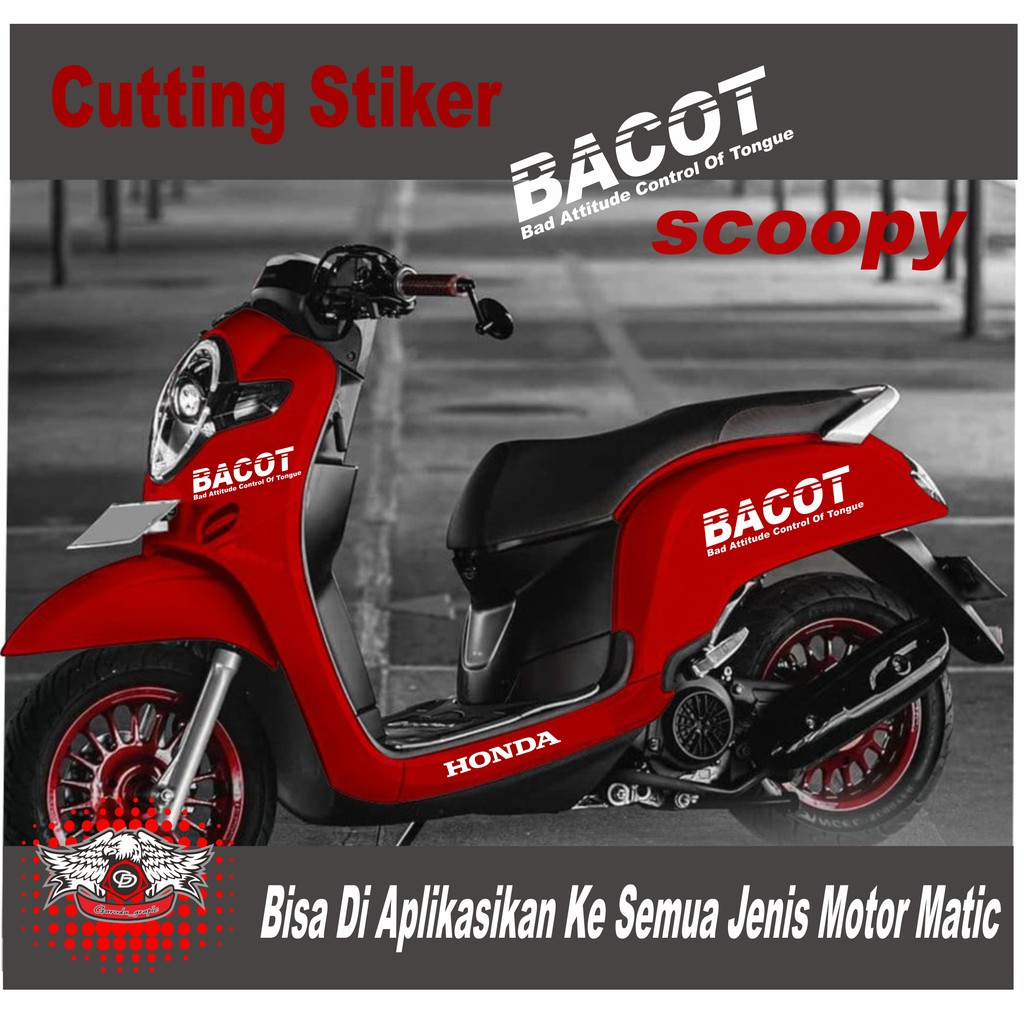 CUTTING STIKER BACOT  HONDA SCOOPY