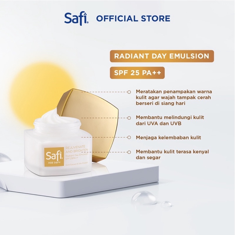 SAFI Age Defy Series Indonesia / Cleanser Toner Essence Serum Cream Sunscreen Shampoo Hair Eye Mask