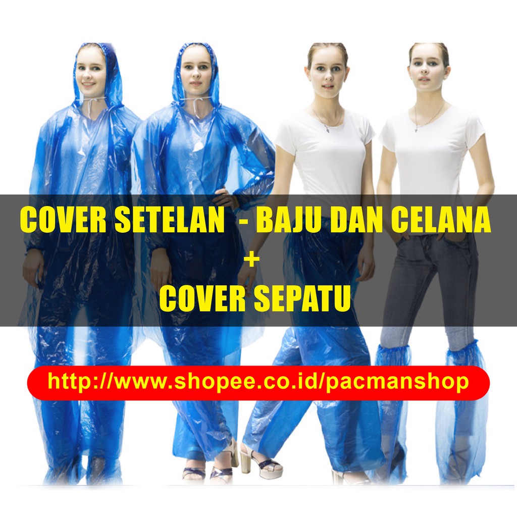 Jas Hujan Setelan Baju + Celana + Cover Sepatu = 1 Set