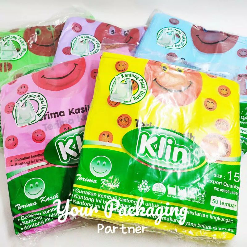 Murah Lebai !! kantong kresek plastik smile 15 cm x 37 cm klin