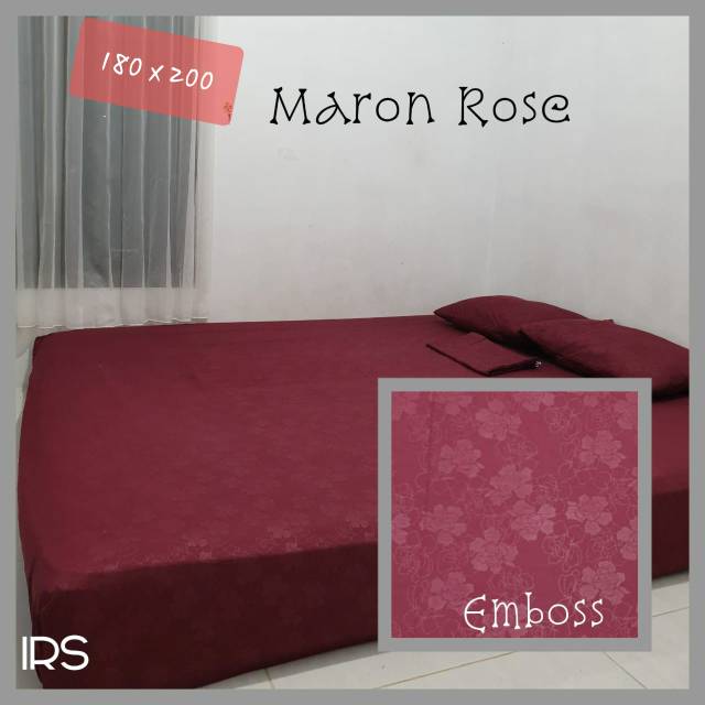 Sprei homemade embos maroon 200 x 200