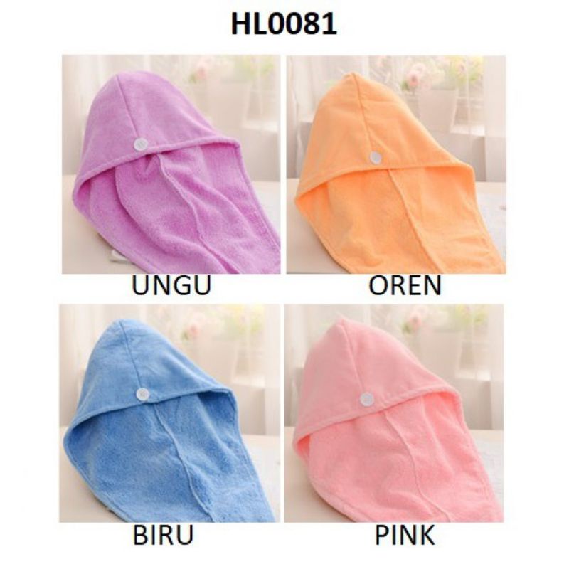 Handuk Bandana Pengering Rambut Wanita Headband Towel Microfiber