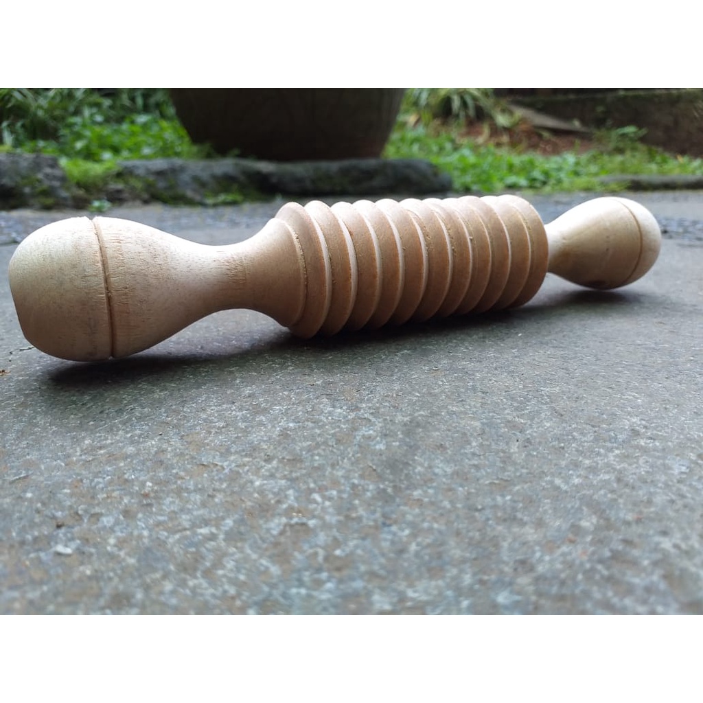 1 Pcs -  Cetakan Kue Nastar Gulung Model Rol Pin Kayu Pendek