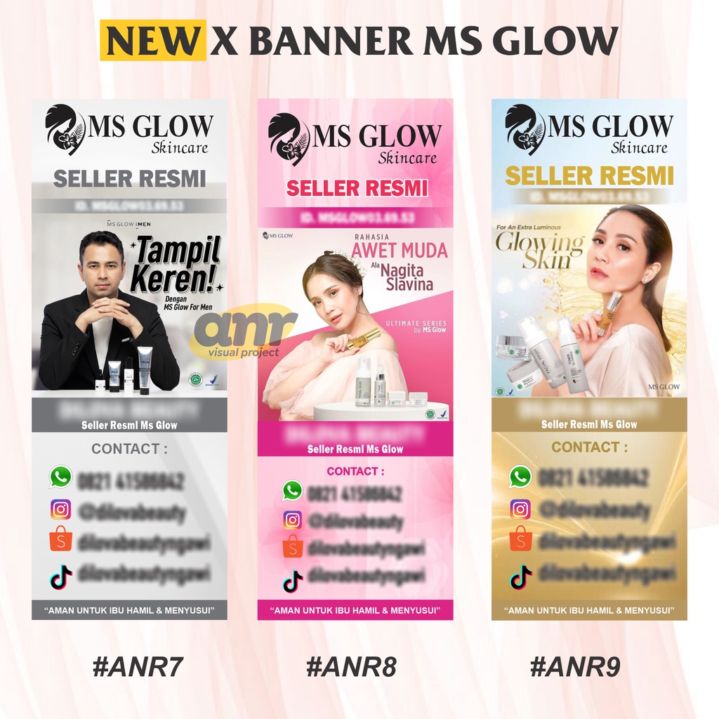 Jual Banner X Banner Spanduk Ms Glow Standing Banner Reseller Ms Glow And Agen Ms Glow 1653