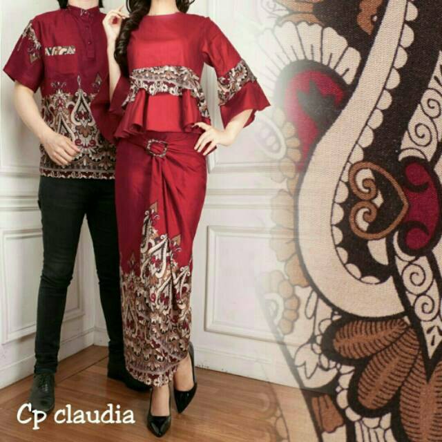 Batik Couple / Batik Pasangan / Gamis Couple / Gamis Pasangan Aka Claudia